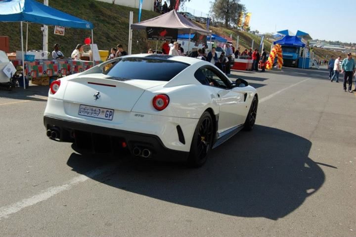 ferrari 599 gto blue white south africa chassis number 1 of 599 rear