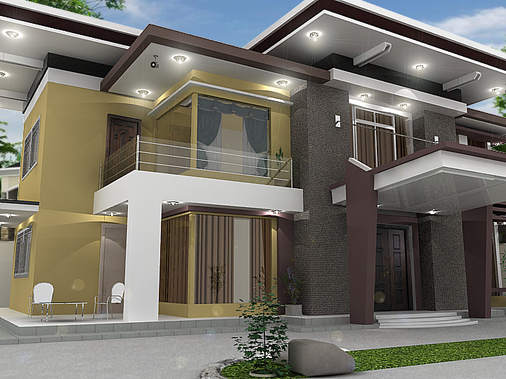  Modern  House  Sketchup  3D Rendering AutoCad 3D Rendering 