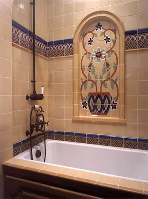 Bathroom ceramic tile cool