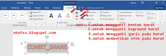 cara membuat tulisan keren dengan word art di ms word 2016