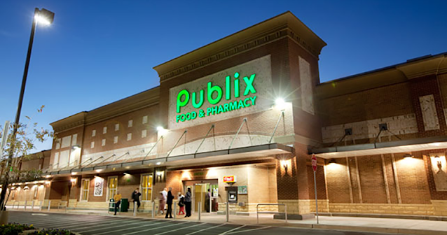 Front of Publix Store At Night