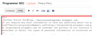 Cara Mudah Membuat Privasi Policy Pada Blog 2018