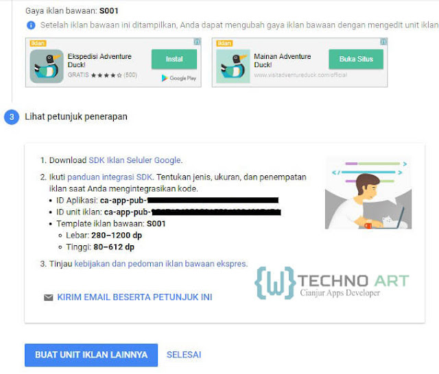 WildanTechnoArt-AdMob Petunjuk Penerapan Iklan