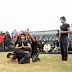 Indian People's Theater Association (IPTA) artists presented a street corner play (Nukkad Natak) Chuppi at Gandhi Maidan in Patna on January 1, 2015.