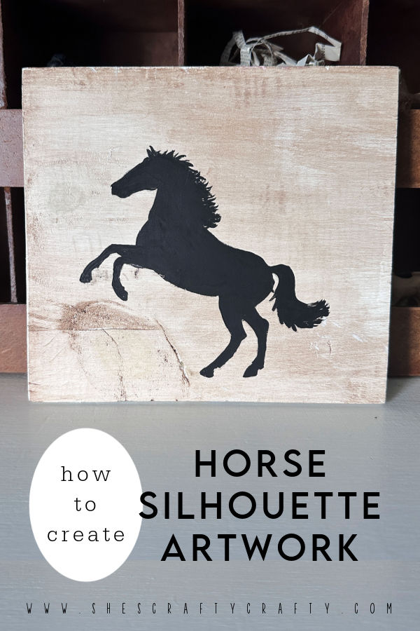 How to Create Horse Silhouette Artwork pinterest pin.