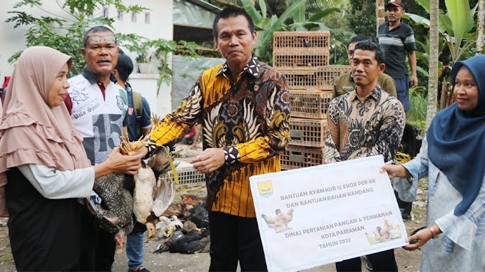 50 KK di Desa Cubadak Air Selatan Terima Bantua  Ayam dan Bahan Kandang