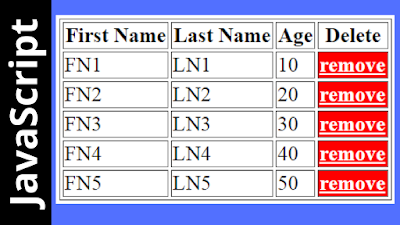  How To Delete HTML Table Selected Row Using JavaScript  Javascript - Remove HTML Table Row