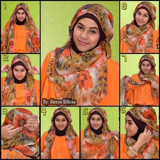 tutorial hijab segi empat kreasi
