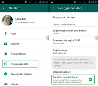 Cara Menghemat Data Internet di WhatsApp Android