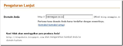 setting domain di blogger