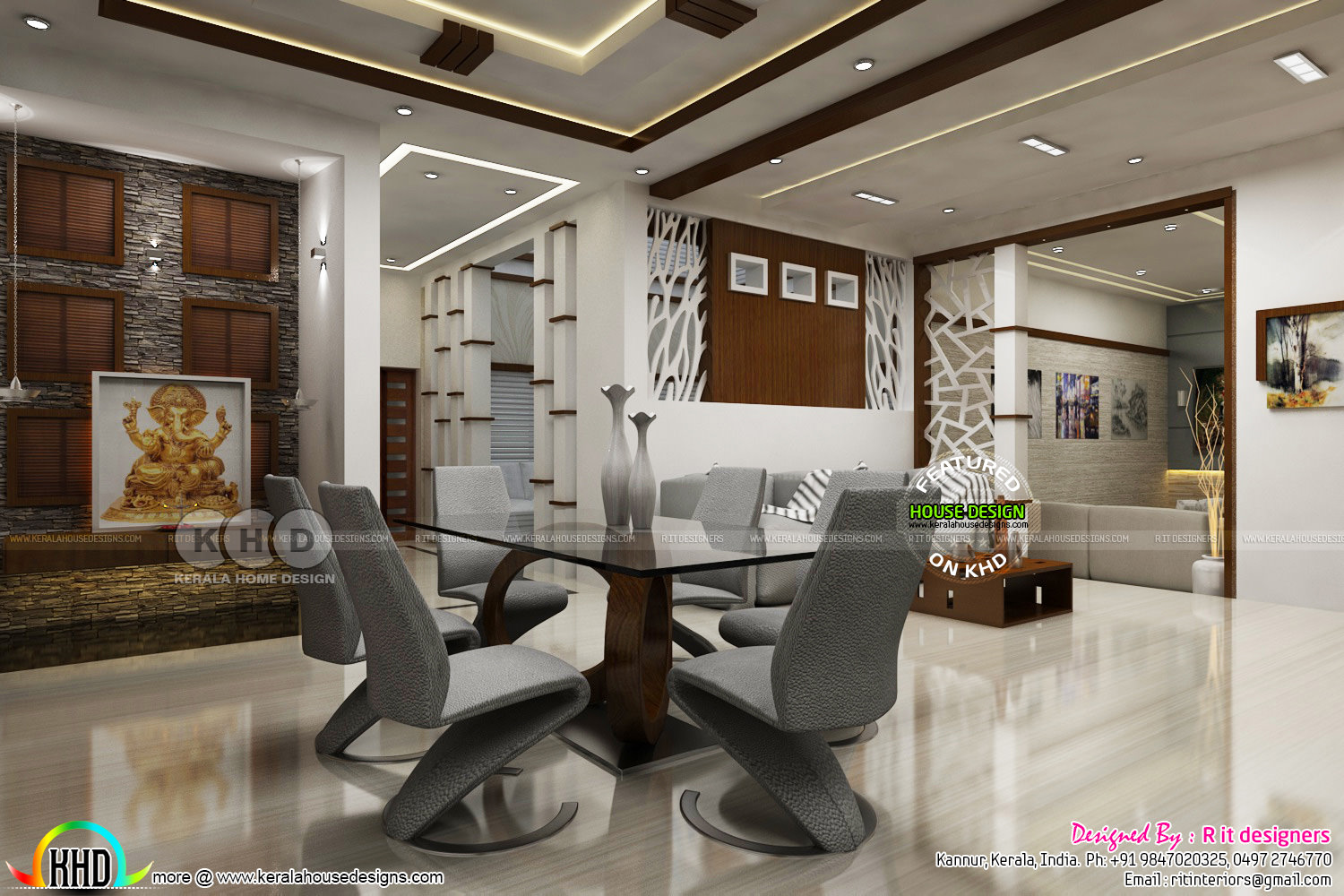 Modern interior design works in Kerala - Kerala home design and floor