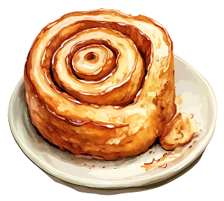 free cinnamon roll watercolor clipart food image png