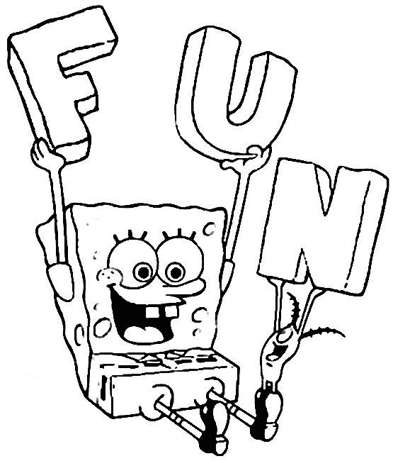 spongebob fun coloring pages title=