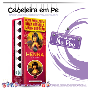 Henna Creme - Cosmeceuta (No Poo) - Loiro Dourado, Acaju, Castanho Claro, Castanho Dourado, Castanho Escuro, Chocolate, Cobre, Marsala, Preto, Vermelho e Vinho