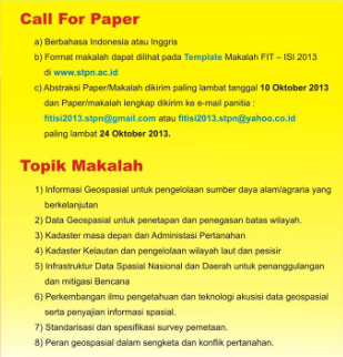 Geodesi untuk Indonesia: Mengajukan Paper di Konferensi Ilmiah