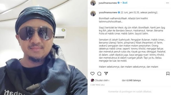 Sidang Putusan Kasusnya Digelar Hari Ini, Ustaz Yusuf Mansur Pilih Terbang ke Mesir