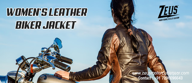 Women’s leather biker jacket