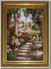 Garden Steps By Young 39x49 Framed Sm