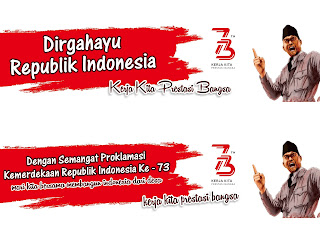 Contoh Desain  Spanduk dan Banner  HUT  RI  ke  73 Format CDR 