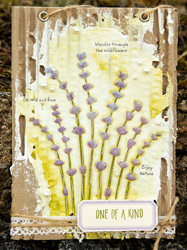 Layers of ink - Lavender Mixed Media Tutorial by Anna-Karin Evaldsson.