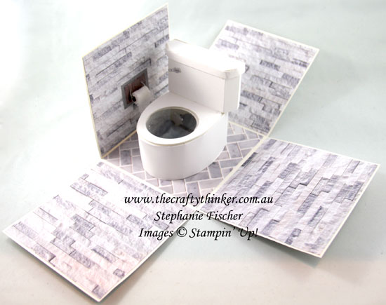 #thecraftythinker #stampinup #explodingboxcard #3dtoiletcard #prizedpeony #funfold #cardmaking #3d , exploding box card, 3D toilet card, Prized Peony Bundle, Stampin' Up Demonstrator, Stephanie Fischer, Sydney NSW