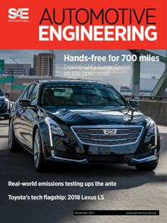 Automotive Engineering 2017-10 - November 2017 | ISSN 2331-7639 | TRUE PDF | Mensile | Professionisti | Meccanica | Progettazione | Automobili | Tecnologia
Automotive industry engineers and product developers are pushing the boundaries of technology for better vehicle efficiency, performance, safety and comfort. Increasingly stringent fuel economy, emissions and safety regulations, and the ongoing challenge of adding customer-pleasing features while reducing cost, are driving this development.
In the U.S., Europe, and Asia, new regulations aimed at reducing vehicle fuel consumption/CO2 are opening the door for exciting advancements in combustion engines, fuels, electrified powertrains, and new energy-storage technologies. Meanwhile, technologies that connect us to our vehicles are steadily paving the way toward automated and even autonomous driving.
Each issue includes special features and technology reports, from topics including:  vehicle development & systems engineering, powertrain & subsystems, environment, electronics, testing & simulation, and design for manufacturing