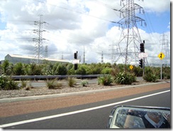 Electricity substation next to the motorway