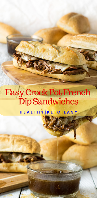 Easy Crock Pot French Dip Sandwiches