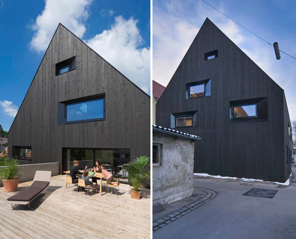 Contemporary Wood House German Home  Town Modern House 