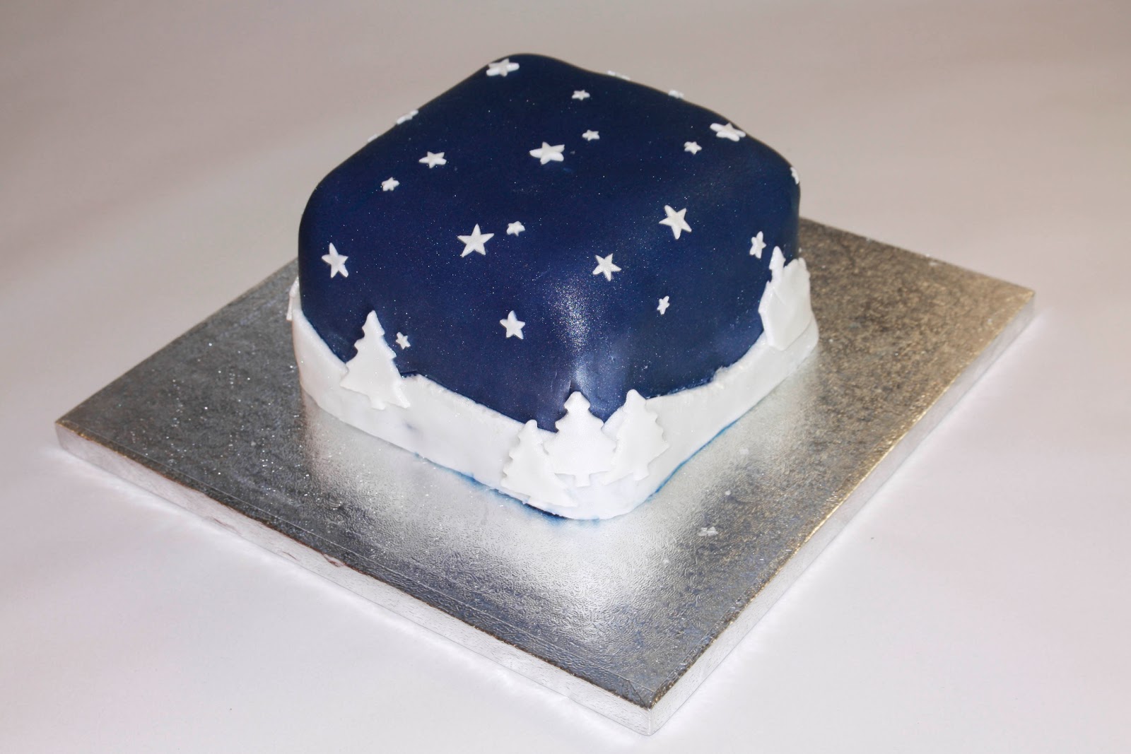 Holly Parcel Christmas Cake | Square rich fruit cake ...