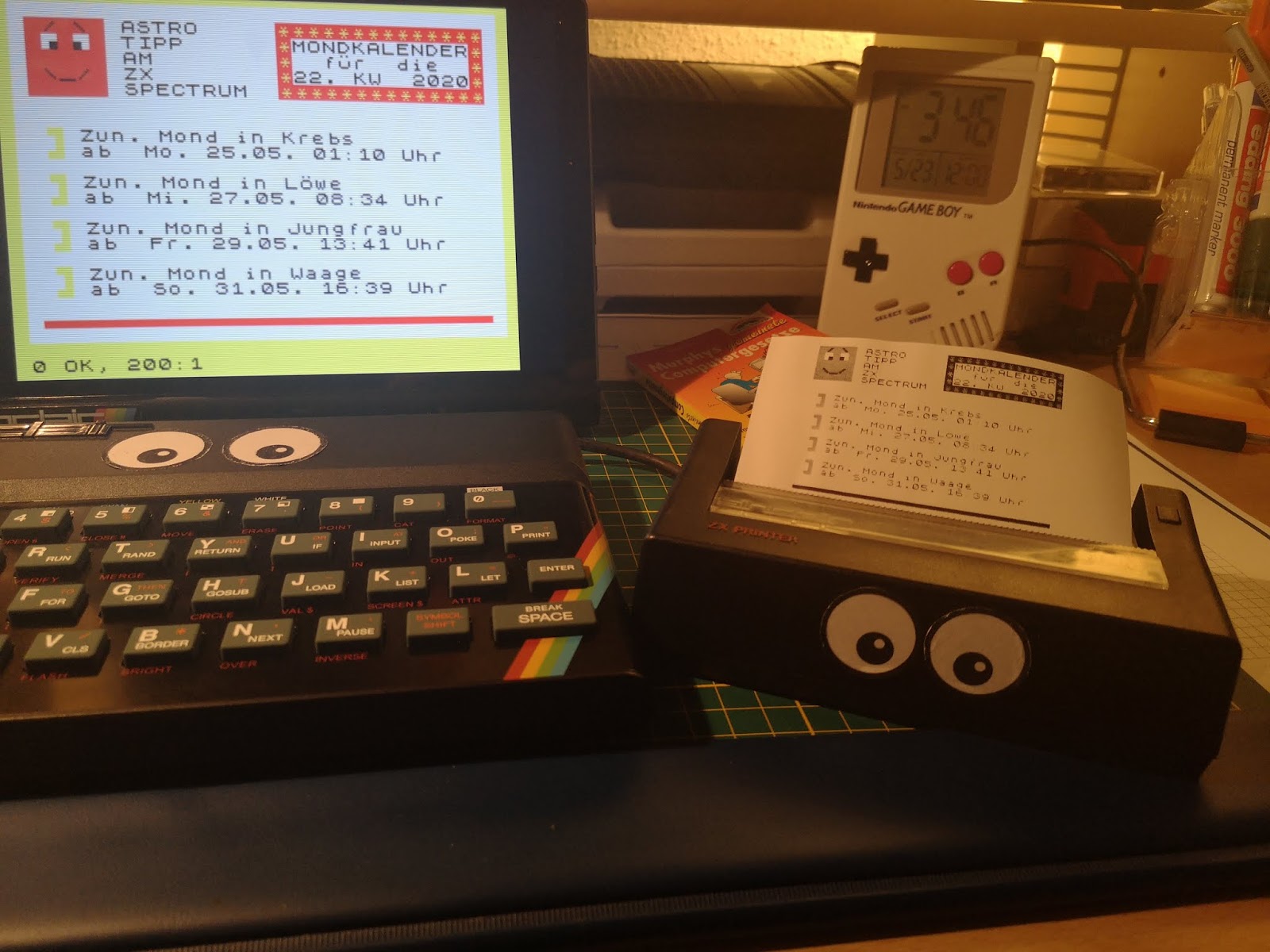 Mondkalender am ZX Spectrum und ZX Printer