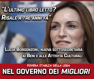 Sottosegretaria alla Cultura ma Non leggo un libro da 3 anni