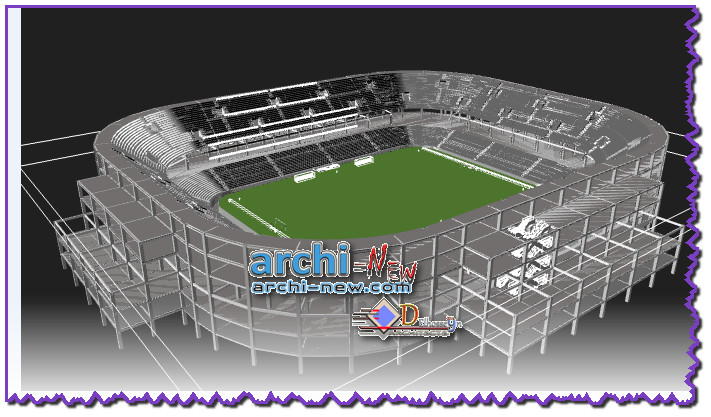 Football Stadium Floor Plan Cad