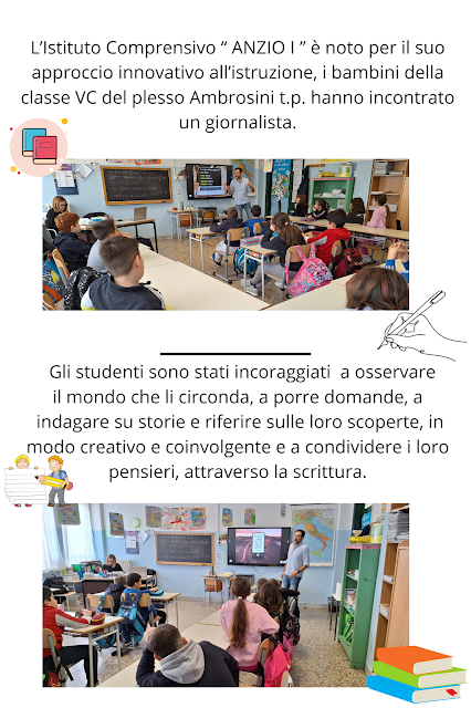 "Lezioni di giornalismo" classe VC scuola primaria - Ambrosini centrale