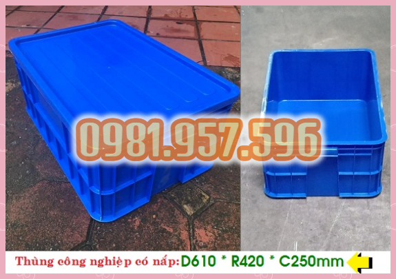 Sóng bít 4 tầng thấp, sóng nhựa cao 25cm, thùng nhựa đặc 2T5