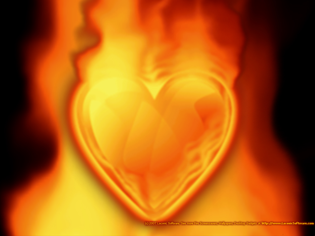 Heart On Fire Wallpaper - HQ Wallpapers - Desktop Wallpapers