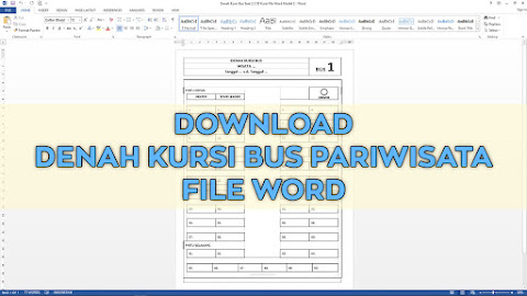 Download Denah Kursi Bus Pariwisata Word