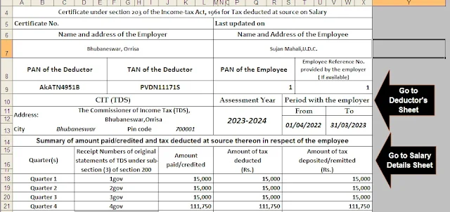 Download and prepare 100 employees at a time Form 16