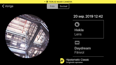 Schermafbeelding Hipstamatic-instellingen Hekla + Daydream