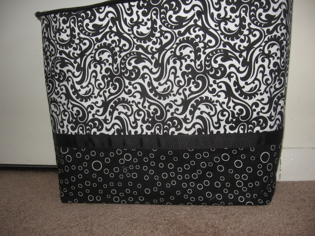 black and white swirls. Black and white polka dot and