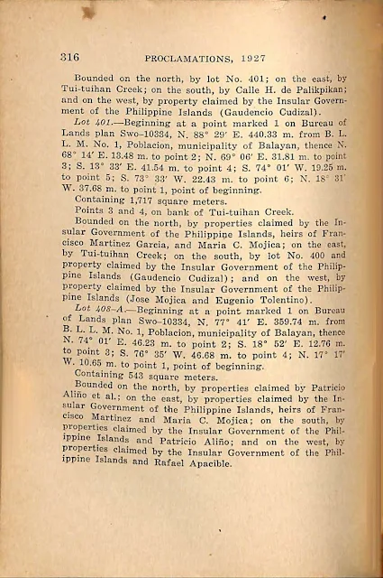 Proclamation No. 124 s. of 1927, English version.