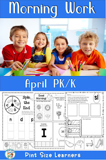 April Morning Work for Kindergarten | Language Arts & Math | PreK Worksheets April is filled with the excitement of spring, so let this No Prep - Print and Go April Morning Work for Kindergarten help you excite your students as they master key language arts and math skills. This April Print and Go Morning work set is perfect for Kindergarten students. Just print the worksheets and your students will be busy learning and practicing important skills. These worksheets and practice pages can be used for more than morning work, they would also make great small group instruction practice, homework, intervention activities and more!