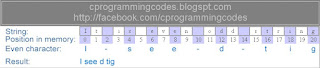 Example of print only even number stored character C program