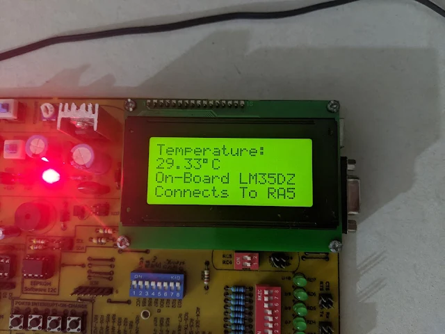 PIC16F887 LM35 and LCD Interfacing Example Using XC8