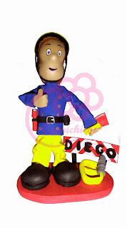 Muñeco goma eva Bombero Sam
