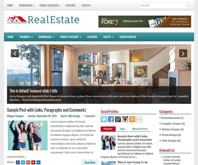 RealEstate Blogger Template            