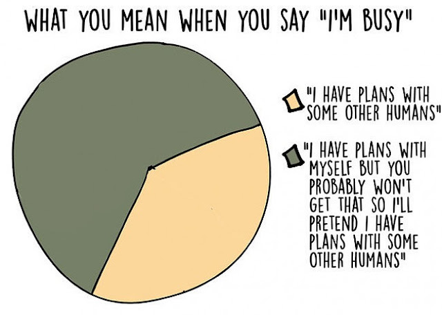 What you mean when you say i'm busy - Accurate Diagrams Showing What It’s Really Like To Be An Introvert