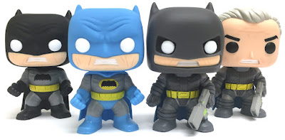 Batman: The Dark Knight Returns Pop! Vinyl Figures by Funko - “Blue” Batman, “Black” Batman, Armored Batman & “Unmasked” Armored Batman