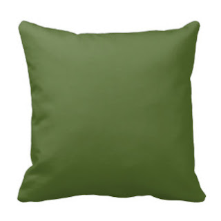 Olive green throw pillow