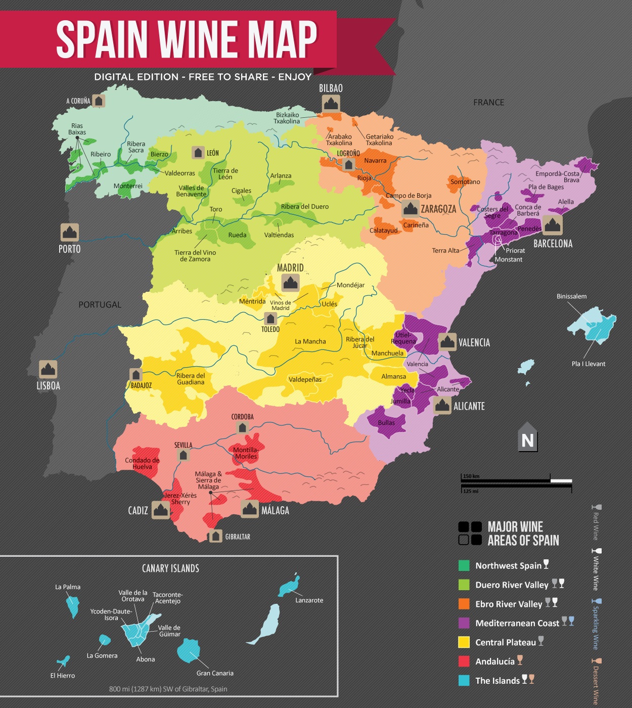 wine map of spain Your Spanish Recipes Spain Wine Map wine map of spain